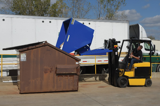 Self-Dumping Hopper with Bumper Release